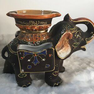 Vintage Elephant Cigarette Ashtray Match Holder - Japan